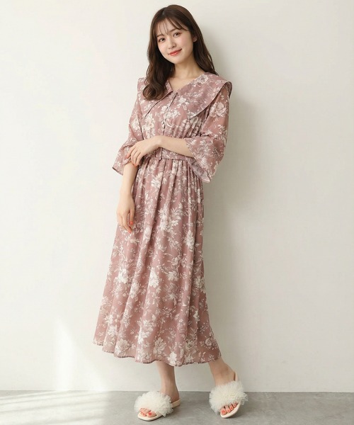 LibertyDoll(リバティードール)の「LIBERTYDOLL ボリュームフリルフラットサンダル(サンダル・レディース・ブラック/アイボリー/グレー・L/LL/S/M)」の18枚目の写真
