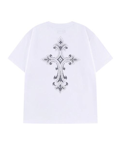 Rhinestones T-Shirt jentlouis 値下げ交渉OK A'GEM/9 × .kom 『SUPPLIER/サプライヤー』Royal Cross Rhinestone Tee