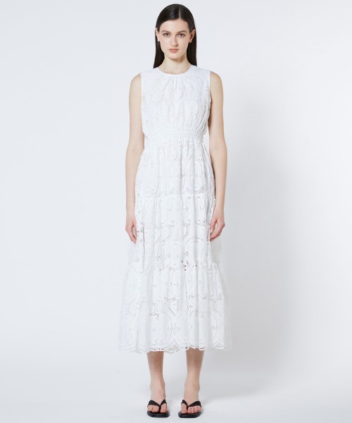 Sov.(ソブ)の「エンブロイダリーレース ノースリワンピース(ワンピース・レディース・ミント/オフホワイト・36/38)」の1枚目の写真