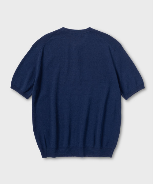 NONBLANK(ノンブランク)の「ヘンリーネックHSニット_NAVY(Tシャツ/カットソー・メンズ・ネイビー・LARGE/X-LARGE/MEDIUM)」の2枚目の写真