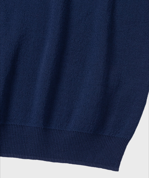 NONBLANK(ノンブランク)の「ヘンリーネックHSニット_NAVY(Tシャツ/カットソー・メンズ・ネイビー・LARGE/X-LARGE/MEDIUM)」の8枚目の写真