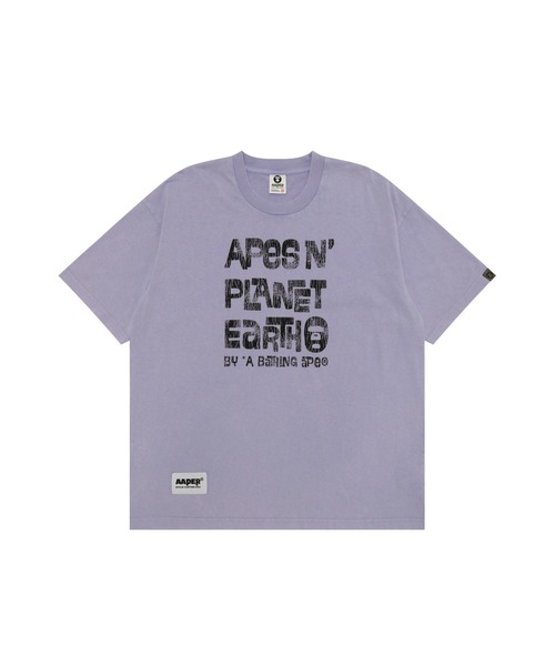 AAPE BY A BATHING APE(エーエイプバイアベイシングエイプ)の「AAPER "APeS N' PLANET EaRTH" TEE(Tシャツ/カットソー・メンズ・ライトパープル/ライトグレー・LARGE/X-LARGE/MEDIUM/XX-LARGE/SMALL)」の2枚目の写真