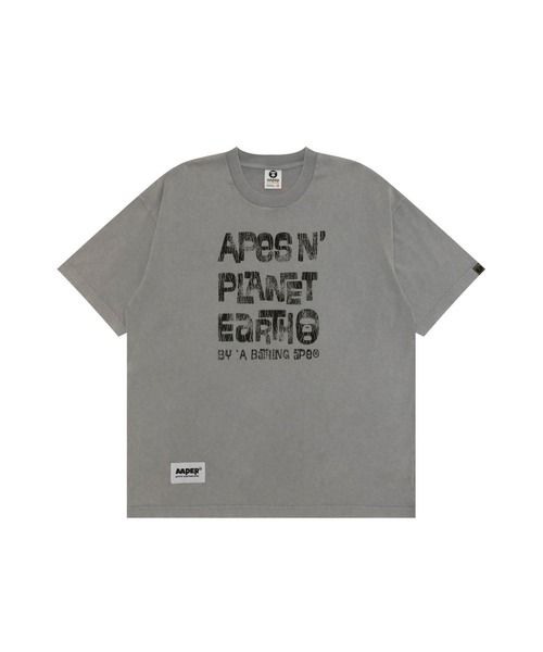 AAPE BY A BATHING APE(エーエイプバイアベイシングエイプ)の「AAPER "APeS N' PLANET EaRTH" TEE(Tシャツ/カットソー・メンズ・ライトパープル/ライトグレー・LARGE/X-LARGE/MEDIUM/XX-LARGE/SMALL)」の1枚目の写真