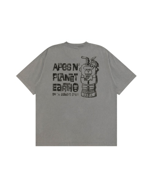 AAPE BY A BATHING APE(エーエイプバイアベイシングエイプ)の「AAPER "APeS N' PLANET EaRTH" TEE(Tシャツ/カットソー・メンズ・ライトパープル/ライトグレー・LARGE/X-LARGE/MEDIUM/XX-LARGE/SMALL)」の3枚目の写真
