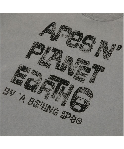 AAPE BY A BATHING APE(エーエイプバイアベイシングエイプ)の「AAPER "APeS N' PLANET EaRTH" TEE(Tシャツ/カットソー・メンズ・ライトパープル/ライトグレー・LARGE/X-LARGE/MEDIUM/XX-LARGE/SMALL)」の4枚目の写真