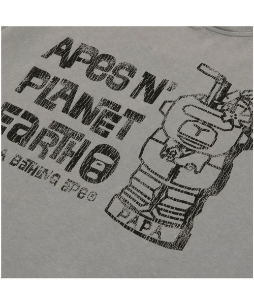 AAPE BY A BATHING APE(エーエイプバイアベイシングエイプ)の「AAPER "APeS N' PLANET EaRTH" TEE(Tシャツ/カットソー・メンズ・ライトパープル/ライトグレー・LARGE/X-LARGE/MEDIUM/XX-LARGE/SMALL)」の5枚目の写真