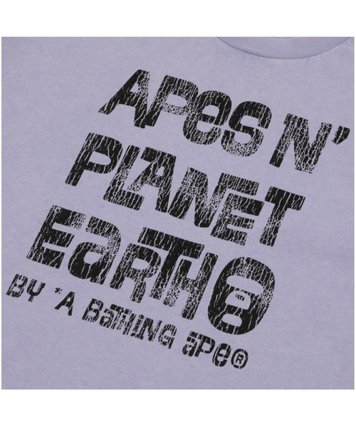 AAPE BY A BATHING APE(エーエイプバイアベイシングエイプ)の「AAPER "APeS N' PLANET EaRTH" TEE(Tシャツ/カットソー・メンズ・ライトパープル/ライトグレー・LARGE/X-LARGE/MEDIUM/XX-LARGE/SMALL)」の8枚目の写真