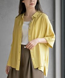 スカラップ」に該当するレディースのシャツ/ブラウス（イエロー/黄色系