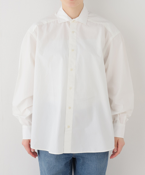 BASERANGE ベースレンジ CLAUDE SHIRT ホワイト シャツXS BASERANGE/ベースレンジ】CLAUDE SHIRT シャツ（シャツ/ブラウス