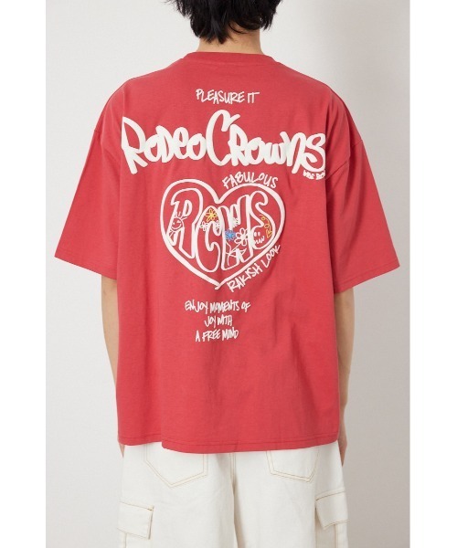 RODEO CROWNS WIDE BOWL(ロデオクラウンズワイドボウル)の「heartwarming Tシャツ(Tシャツ/カットソー・メンズ・レッド/ダークブルー/ブラック/オフホワイト・MEDIUM/LARGE)」の15枚目の写真