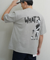 バンクシー/Banksy/ 高密度編み ヘビーウェイト ピグメント・スノーウォッシュ加工かすれプリント半袖Tシャツ