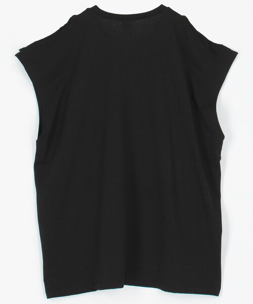 BASERANGE(ベースレンジ)の「Baserange/ベースレンジ PIN TANK / 袖スリット ノースリーブ トップス(Tシャツ/カットソー・レディース・ブラック・SMALL)」の2枚目の写真