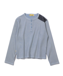Washed Henley T-shirt(SKY BLUE)