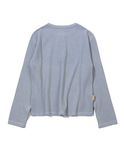 MAINBOOTH(メインブース)の「Washed Henley T-shirt(SKY BLUE)(Tシャツ/カットソー・レディース・その他・1/2)」の19枚目の写真