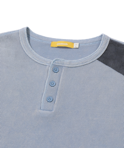 MAINBOOTH(メインブース)の「Washed Henley T-shirt(SKY BLUE)(Tシャツ/カットソー・レディース・その他・1/2)」の18枚目の写真