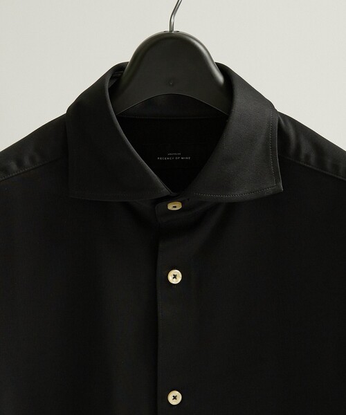 ABAHOUSE(アバハウス)の「【ON/OFF兼用】SOLOTEXコットン 36ゲージ モクロディ ストレッチシャツ / FLEX SHIRTS(ビジネスシャツ・メンズ・ホワイト/ブラック・44/46/48/50)」の5枚目の写真