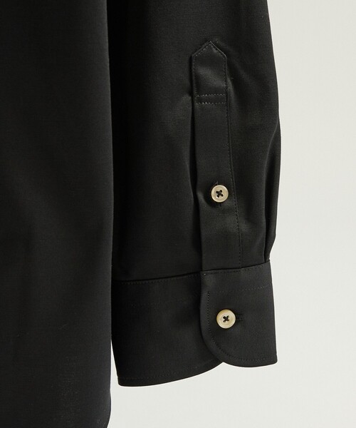 ABAHOUSE(アバハウス)の「【ON/OFF兼用】SOLOTEXコットン 36ゲージ モクロディ ストレッチシャツ / FLEX SHIRTS(ビジネスシャツ・メンズ・ホワイト/ブラック・44/46/48/50)」の6枚目の写真