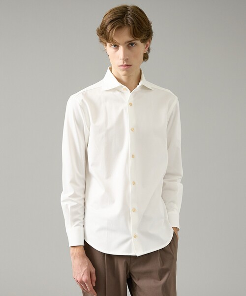 ABAHOUSE(アバハウス)の「【ON/OFF兼用】SOLOTEXコットン 36ゲージ モクロディ ストレッチシャツ / FLEX SHIRTS(ビジネスシャツ・メンズ・ホワイト/ブラック・44/46/48/50)」の17枚目の写真