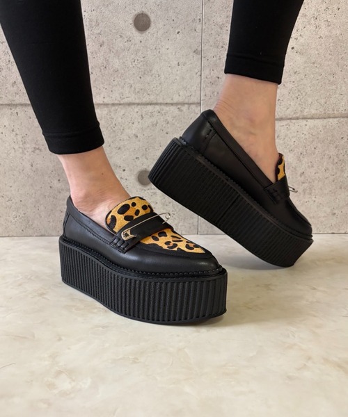 レオパードコンビ 厚底ローファー Charla Tedrick│Jeffrey Campbell