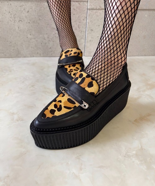 レオパードコンビ 厚底ローファー Charla Tedrick│Jeffrey Campbell