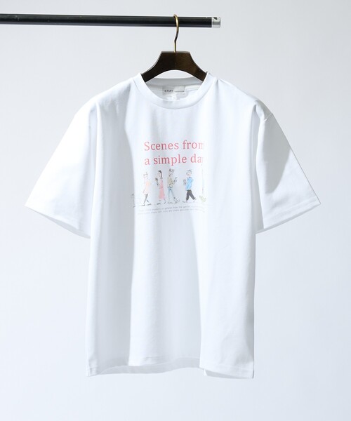 ABAHOUSE GRAY（アバハウスグレイ）の「【EVERYDAY LIFE】 グラフィックTシャツ（Tシャツ/カットソー・メンズ・レッド/グリーン/ブルー・46/48）」の3枚目の写真
