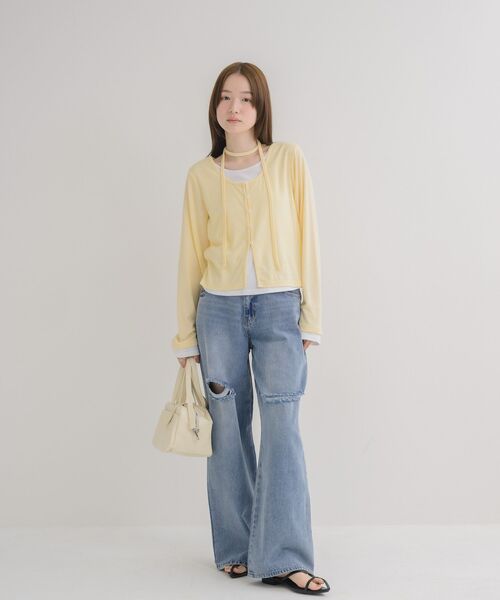 RETRO GIRL(レトロガール)の「チョーカー付レイヤード風カットソー(Tシャツ/カットソー・レディース・ブルー/イエロー/ライトグレー・FREE)」の20枚目の写真