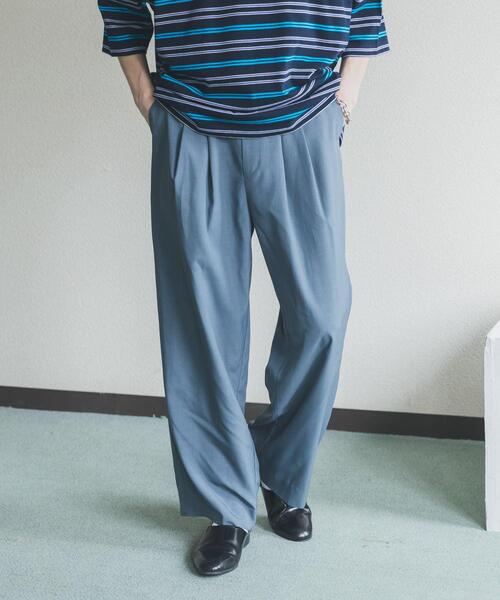 SENSE OF PLACE by URBAN RESEARCH（センスオブプレイスバイアーバンリサーチ）の「『速乾/イージーケア』クイックドライタックワイドパンツ（その他パンツ・メンズ・ライトブルー/ライトベージュ/ブラック/グリーン・MEDIUM/SMALL/LARGE）」の9枚目の写真