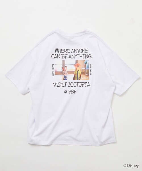 FREAK'S STORE(フリークスストア)の「限定展開 【Zootopia/ズートピア】 別注 キャラクタープリント クルーネックTシャツ /ジュディ ニック(Tシャツ/カットソー・メンズ・ブラック/アッシュグレー/ホワイト/ネイビー・SMALL/MEDIUM/LARGE)」の5枚目の写真