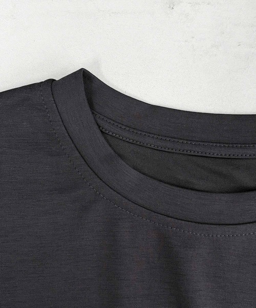 LOWO(ロワ)の「ウエストタックスリットフレンチスリーブカットソー(Tシャツ/カットソー・レディース・グレー/ベージュ/チャコールグレー/オフホワイト/ブラック・FREE)」の17枚目の写真