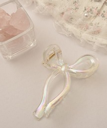 VIBGYOR Women | 【float】オーロラ カラー リボン バンスクリップ【7色展開】(バレッタ/ヘアクリップ)
