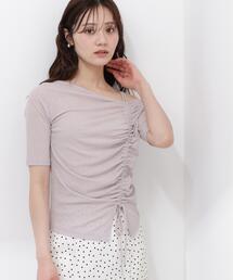 a/mie | 【中川紅葉さん着用】<a>アシメドロストカットソー / 1216169500(Tシャツ/カットソー)