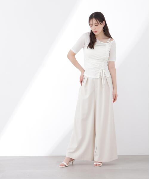 a/mie(アミー)の「【中川紅葉さん着用】<a>アシメドロストカットソー / 1216169500(Tシャツ/カットソー・レディース・ピンク/ホワイト/ダークグレー・MEDIUM/SMALL)」の14枚目の写真