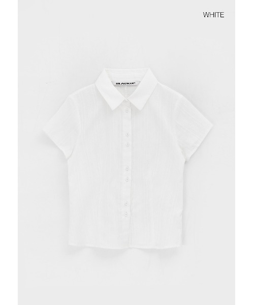BLACKUP（ブラックアップ）の「[MADE] マレッドリンクル半袖シャツ（シャツ/ブラウス・レディース・ブラック/ホワイト・MEDIUM/SMALL）」の17枚目の写真