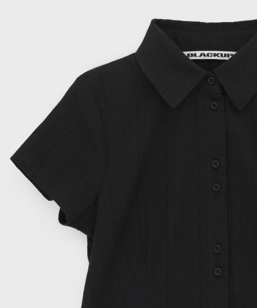 BLACKUP（ブラックアップ）の「[MADE] マレッドリンクル半袖シャツ（シャツ/ブラウス・レディース・ブラック/ホワイト・MEDIUM/SMALL）」の22枚目の写真