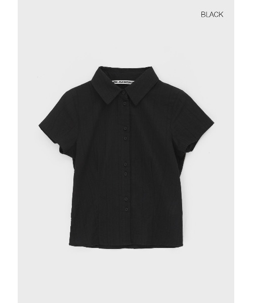 BLACKUP（ブラックアップ）の「[MADE] マレッドリンクル半袖シャツ（シャツ/ブラウス・レディース・ブラック/ホワイト・MEDIUM/SMALL）」の20枚目の写真