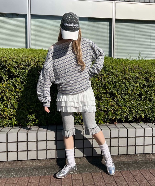 WC(ダブル シー)の「フリルカプリパンツ(その他パンツ・レディース・ブラック/グレー・FREE)」の7枚目の写真