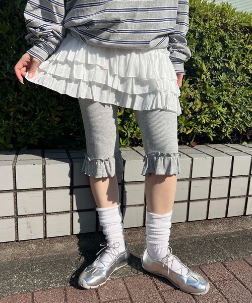 WC(ダブル シー)の「フリルカプリパンツ(その他パンツ・レディース・ブラック/グレー・FREE)」の5枚目の写真