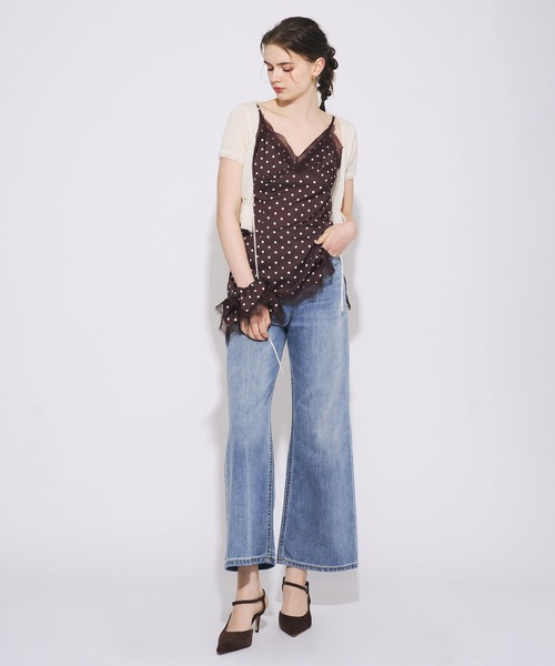 DEICY（デイシー）の「ハイウエストワイドデニムパンツ（デニムパンツ・レディース・ライトインディゴブルー/サックスブルー・0/1）」の2枚目の写真