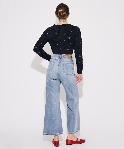 DEICY（デイシー）の「ハイウエストワイドデニムパンツ（デニムパンツ・レディース・ライトインディゴブルー/サックスブルー・0/1）」の9枚目の写真