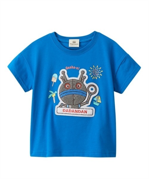 QUNTSTYLE（キュントスタイル）の「【アンパンマン】もこもこサガラ刺しゅう半袖Tシャツ（Tシャツ/カットソー・キッズ・サックスブルー系/ピンク系/アイボリー系/ブルー系・100/90/80）」の3枚目の写真