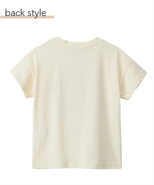 QUNTSTYLE（キュントスタイル）の「【アンパンマン】もこもこサガラ刺しゅう半袖Tシャツ（Tシャツ/カットソー・キッズ・サックスブルー系/ピンク系/アイボリー系/ブルー系・100/90/80）」の5枚目の写真