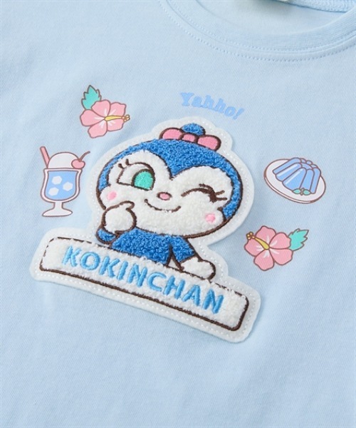 QUNTSTYLE（キュントスタイル）の「【アンパンマン】もこもこサガラ刺しゅう半袖Tシャツ（Tシャツ/カットソー・キッズ・サックスブルー系/ピンク系/アイボリー系/ブルー系・100/90/80）」の9枚目の写真