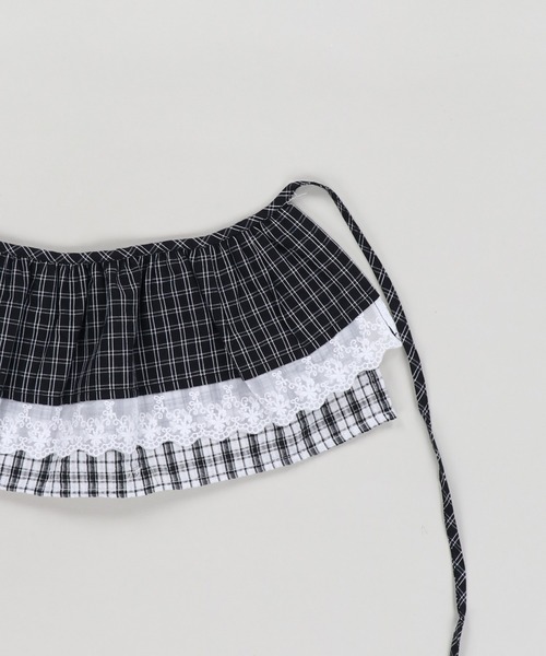 SPINNS(スピンズ)の「チェック柄巻きスカート/ラップスカート/腰巻き/3段(スカート・レディース・ブラック・ONESIZE)」の3枚目の写真