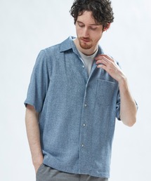 MEN'S BIGI | 絡み織メランジ オープンカラーシャツ(シャツ/ブラウス)