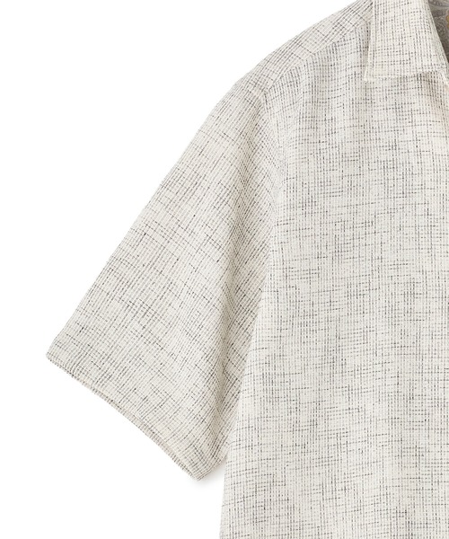MEN'S BIGI（メンズビギ）の「絡み織メランジ オープンカラーシャツ（シャツ/ブラウス・メンズ・ネイビー/ブルー/オフホワイト・02/03）」の7枚目の写真