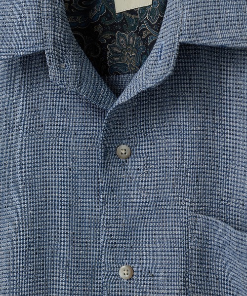 MEN'S BIGI（メンズビギ）の「絡み織メランジ オープンカラーシャツ（シャツ/ブラウス・メンズ・ネイビー/ブルー/オフホワイト・02/03）」の5枚目の写真