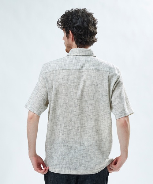 MEN'S BIGI（メンズビギ）の「絡み織メランジ オープンカラーシャツ（シャツ/ブラウス・メンズ・ネイビー/ブルー/オフホワイト・02/03）」の12枚目の写真