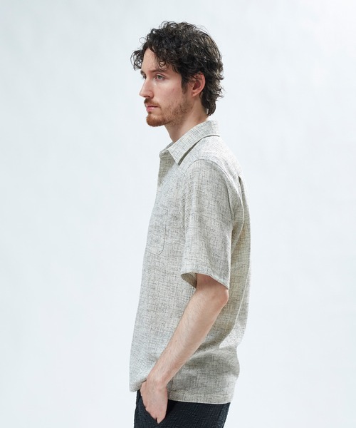 MEN'S BIGI（メンズビギ）の「絡み織メランジ オープンカラーシャツ（シャツ/ブラウス・メンズ・ネイビー/ブルー/オフホワイト・02/03）」の11枚目の写真