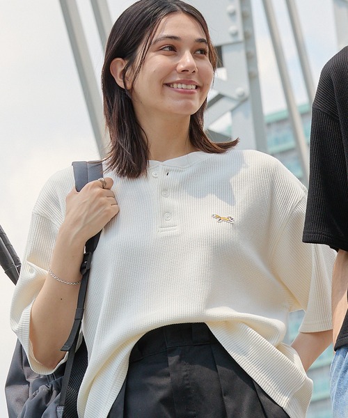 セール】メンズのTシャツ/カットソー（ヘンリーネック）ファッション