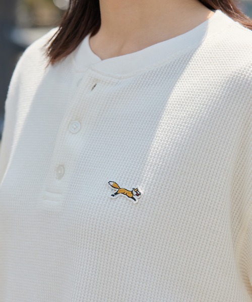 PENNEYS/ペニーズ 別注 THEFOX ワンポイント刺繍 ワッフル ヘンリー
